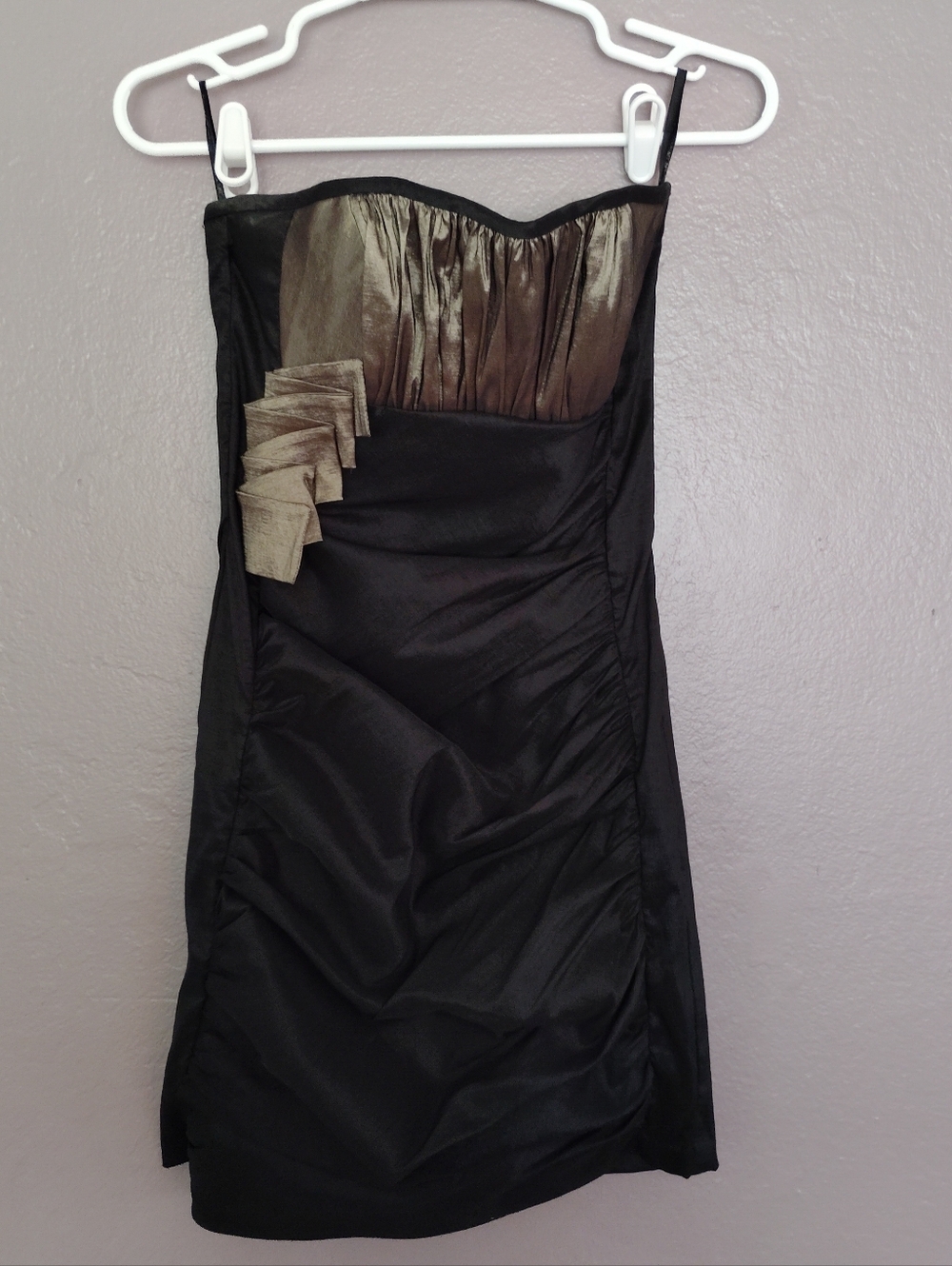 Jessica mcClintock Vintage 80s Style Cocktail Mini Dress Gold/Black Size 8